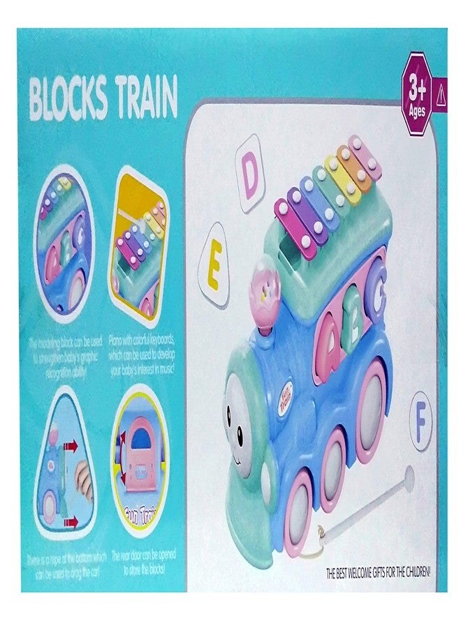 Plutofit? Educational Blocks Train Toy includes Xylophone, Pull Along and Alphabets Sorter Toys - Image 3